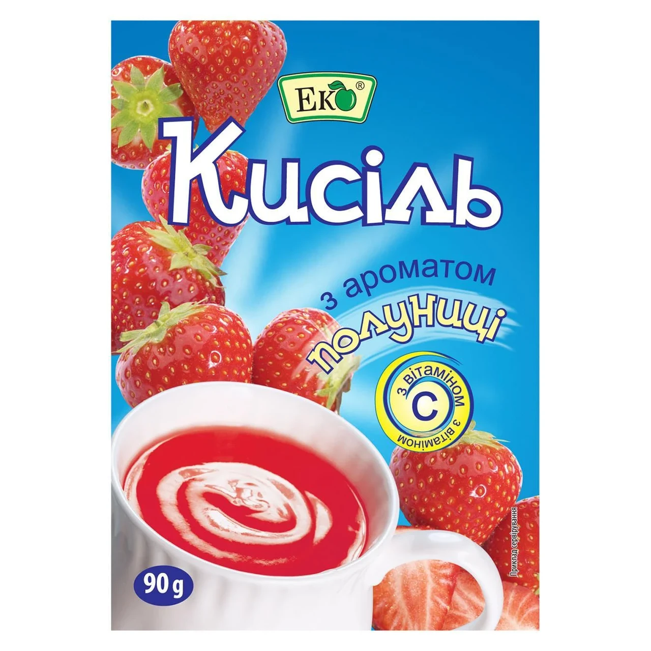 Кисіль ЕКО з ароматом Полуниці 90 г, фото 1