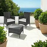 Набір меблів з ротангу Luzern серого цвета, фото 4
