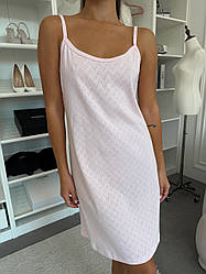 Нічна жіноча СОРОЧКА АЖУРНИЙ ТРИКОТАЖ на бретелях S-XL ROSE AMOUR COSY PH17