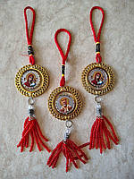 Підвіска з іконою в машину двостороння червона