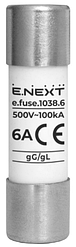 Запобіжник плавкий e.fuse.1038.6, типорозмір 10х38, 6А