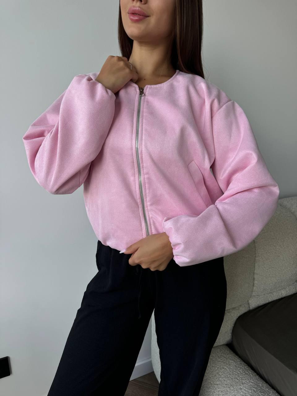 Жіночий бомбер; Колір: беж,молоко, сірий, чорний,шоколад і пудра; Розмір: 42-46; 48-50 ;, фото 1