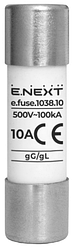 Запобіжник плавкий e.fuse.1038.10, типорозмір 10х38, 10А
