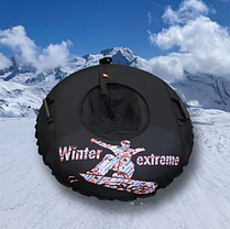 Тюбінг надувний 100 см з камерою з принтом — санки для снігу, плюшка, ватрушка, фото 3