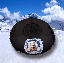 Тюбінг надувний 100 см з камерою з принтом — санки для снігу, плюшка, ватрушка, фото 4