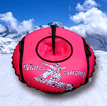 Тюбінг надувний 100 см з камерою з принтом — санки для снігу, плюшка, ватрушка, фото 5