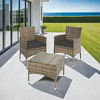 Ротангові меблі на балкон Luzern коричневого кольору (натуральний)