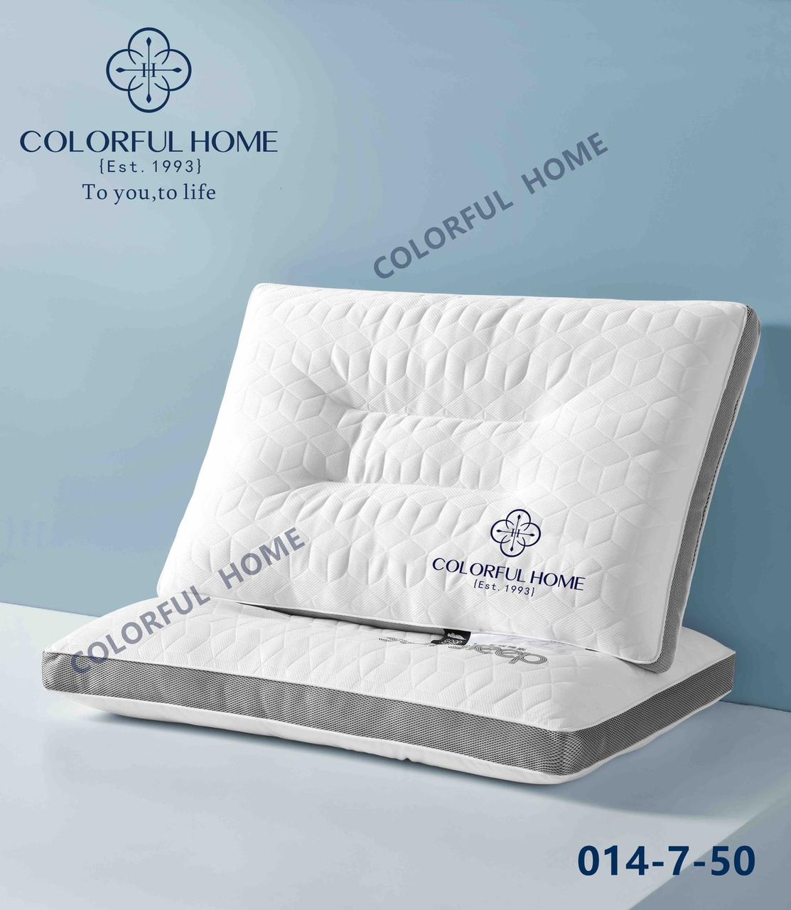 Подушка анатомічна дихаюча, антибактеріальна та антикліщова Colorful Home 50х70 см, фото 1