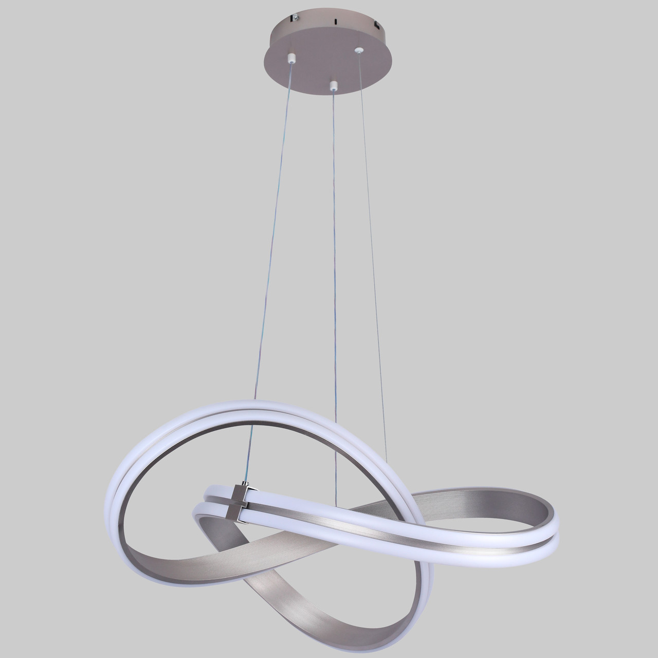 Підвісна led люстра 120W в сатиновому кольорі (87-78094 CF)