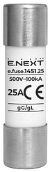 Запобіжник плавкий e.fuse.1451.25, типорозмір 14х51, 25А
