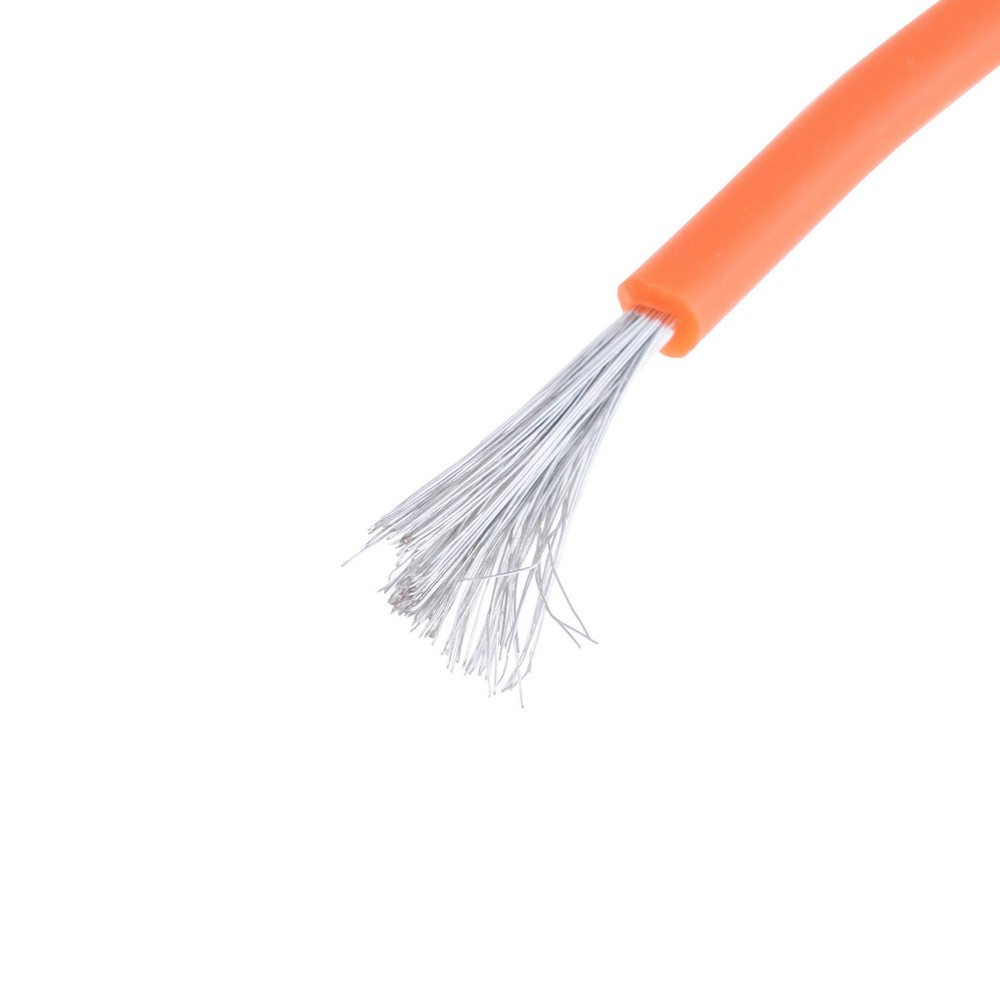 Силіконовий дріт 18AWG (0.75 mm2-150/0.08TS) жовтогарячий, 1 м