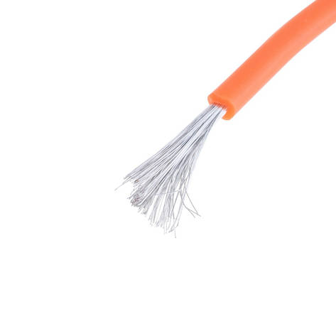 Силіконовий дріт 18AWG (0.75 mm2-150/0.08TS) жовтогарячий, 1 м, фото 1