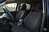Чохли на сидіння Дэу Лачетті (Daewoo Lacetti) автотканина ромбами червона рядок, фото 4