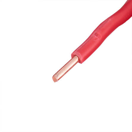 Дріт монолітний 2.5mm2 (14AWG/D1.78 мм, мідь, PVC), червоний, 1 м, фото 2