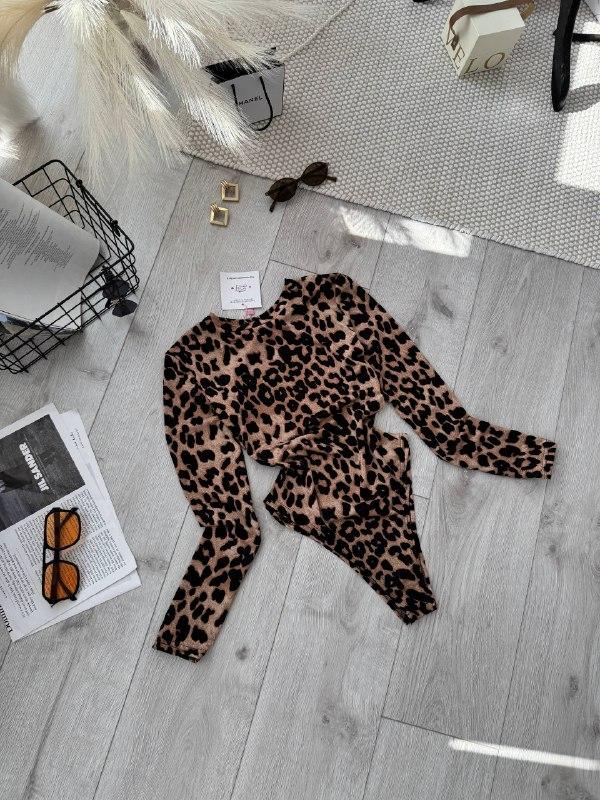 Жіноче боді; Колір — чорний, білий, графіт, темний шоколад, бургунді та Лео; Розміри: 42-44, 44-46;, фото 1