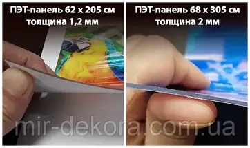 Фото панель універсальна ПЕТ, Самофіксована, 62 х 205 см (товщіна 1.2 мм), маки червоні в полі, фото 3