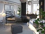 Ліжко Кінгстон 160*200 металеве LOFT, фото 2