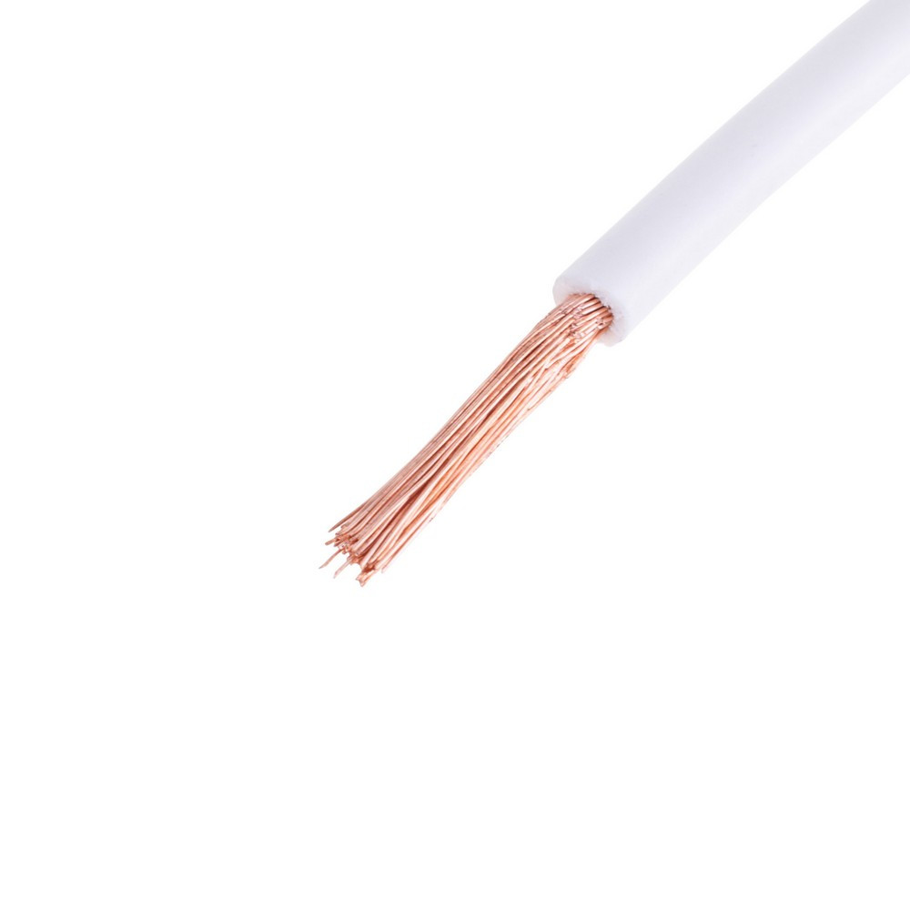 Дріт багатожильний 2.5mm2 (14AWG, 77xD0.20 mm) білий, 1 м