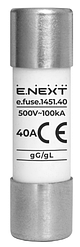 Запобіжник плавкий e.fuse.1451.40, типорозмір 14х51, 40А