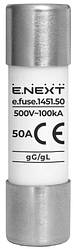 Запобіжник плавкий e.fuse.1451.50, типорозмір 14х51, 50А