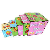 Дерев'яні кубики-пірамідка "Тварини" 5 кубиків (ПСД013), фото 2