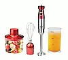 Потужний кухонний блендер 3 в 1 RAF R.296 Червоний Ручний блендер-міксріб подрібнювач на 1000 Вт, фото 3