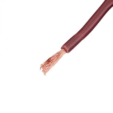 Дріт багатожильний 1.5mm2 (16AWG/48xD0.20 мм, мідь, PVC), коричневий, 1 м, фото 2