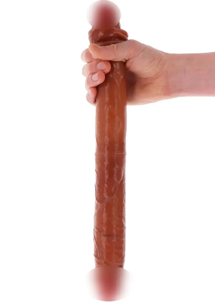 Фалос двосторонній ToyJoy Get Real Skin з крайнім тілом, мулат