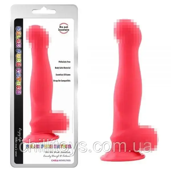 Красный фаллоимитатор нео на присоске Daryl.D, Червоний, фото 1