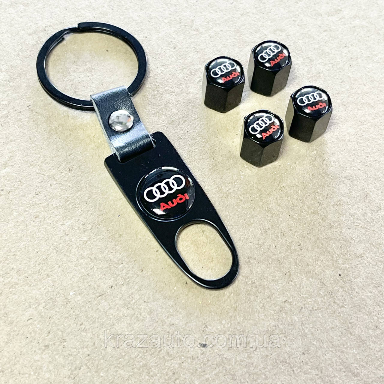 Ковпачки на ніпель модельні з брелоком AUDI DTL-63823, фото 1