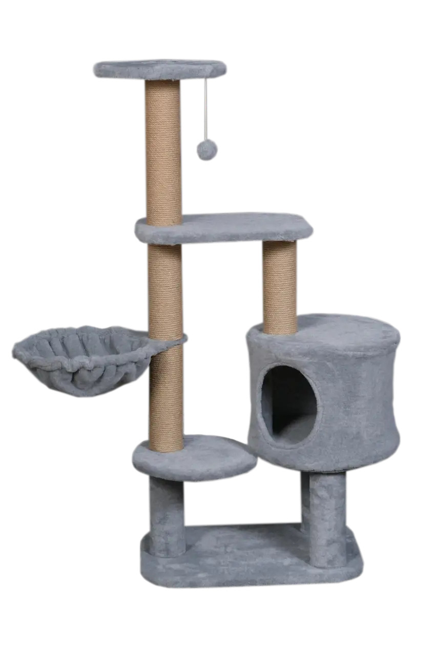 Кігтеточка "Ігровий комплекс для кішок "KITTY GREY" Сірий