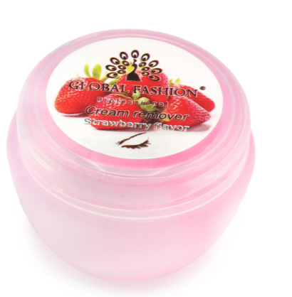 Ремувер кремовий Global Fashion Strawberry flavor для зняття вій, фото 1