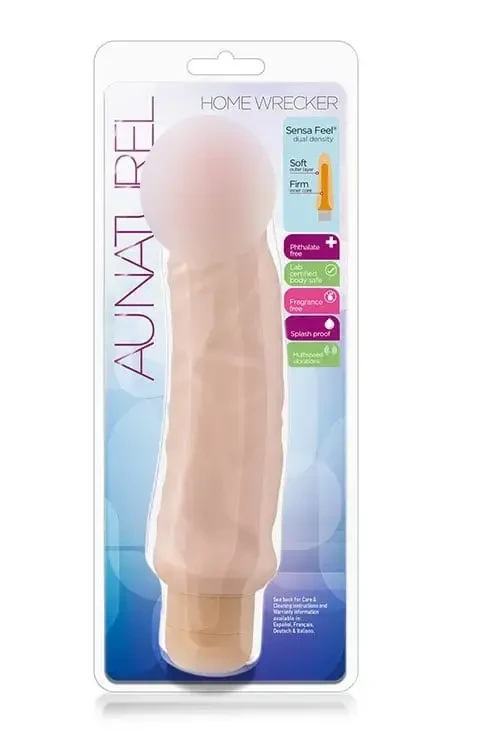 Вібратор реалістичний на батарейках Blush Au Naturel Home Wrecker бежевий