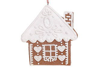 Ялинкова іграшка Пряниковий будиночок з гліттером 11,5 см