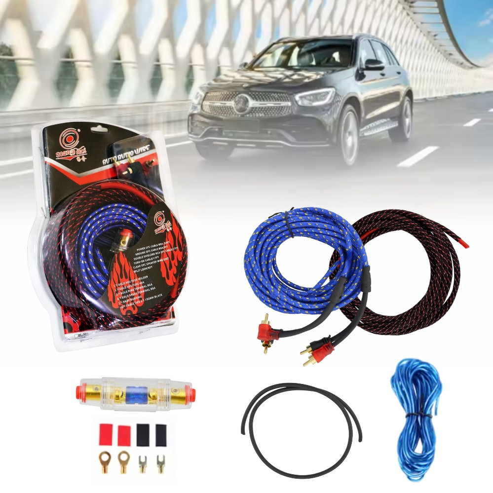 Комплект дротів для встановлення сабвуфера та підсилювача SoundTech 5600 набір акустичних кабелів в авто, фото 1