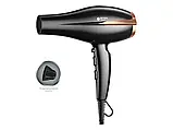 Фен для волосся BiTEK 3500 Вт BT-409B чорний 2 швидкості 3 температури, фото 2