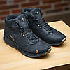 Зимові чоловічі шкіряні черевики, кросівки чорні утеплені з натуральної шкіри на хутрі на зиму для чоловіків, розмір 40-45, фото 2