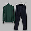 Спортивний костюм Piyera 7810 ЗЕЛЕНИЙ-Т.СИНІЙ 74% бавовна 18% поліестер 8% еластан 3XL (Р), фото 2