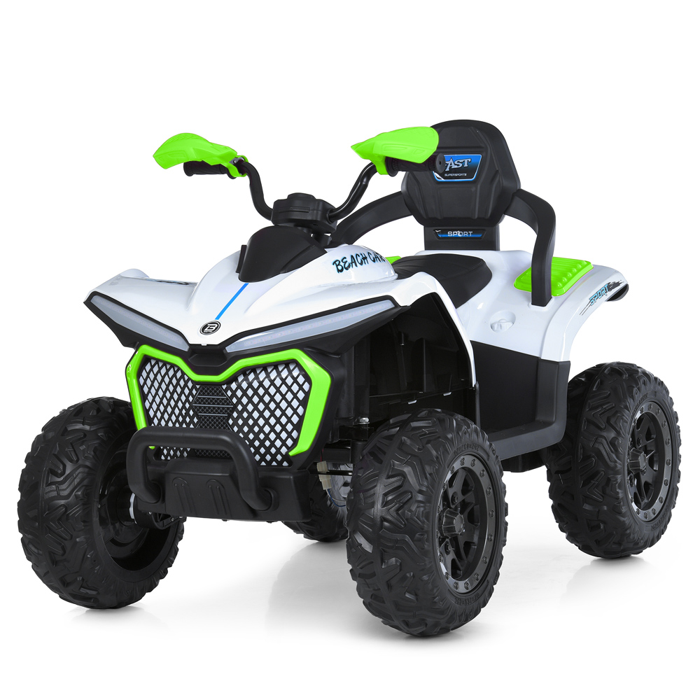 Електроквадроцикл дитячий Bambi (акум. 12V10AH, 4 мотори 35W, MP3, USB) M 6222EBLR-1-5 Біло-зелений
