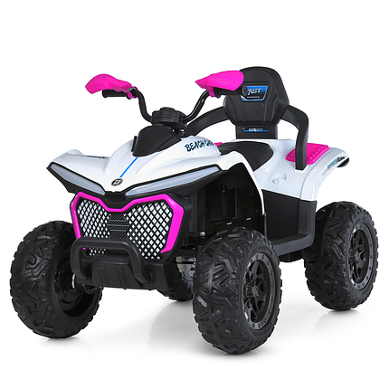 Електроквадроцикл дитячий Bambi (акум. 12V10AH, 4 мотори 35W, MP3, USB) M 6222EBLR-1-8 Біло-рожевий, фото 1