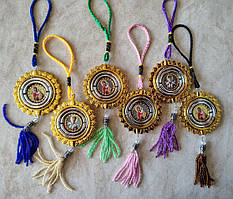 Підвіска-іконій у машину з різнобарвним бісером