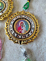 Підвіска-іконій у машину з різнобарвним бісером