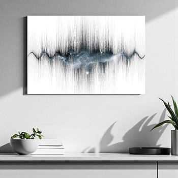 Сучасна картина абстракція на білому фоні Світлий декор в сучасний інтер'єр Друк на холсті 60х40см