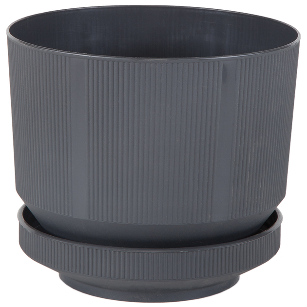Вазон LUX 3,3 л (20-S2821110-200100), антрацит, Serinova, Арт.66229