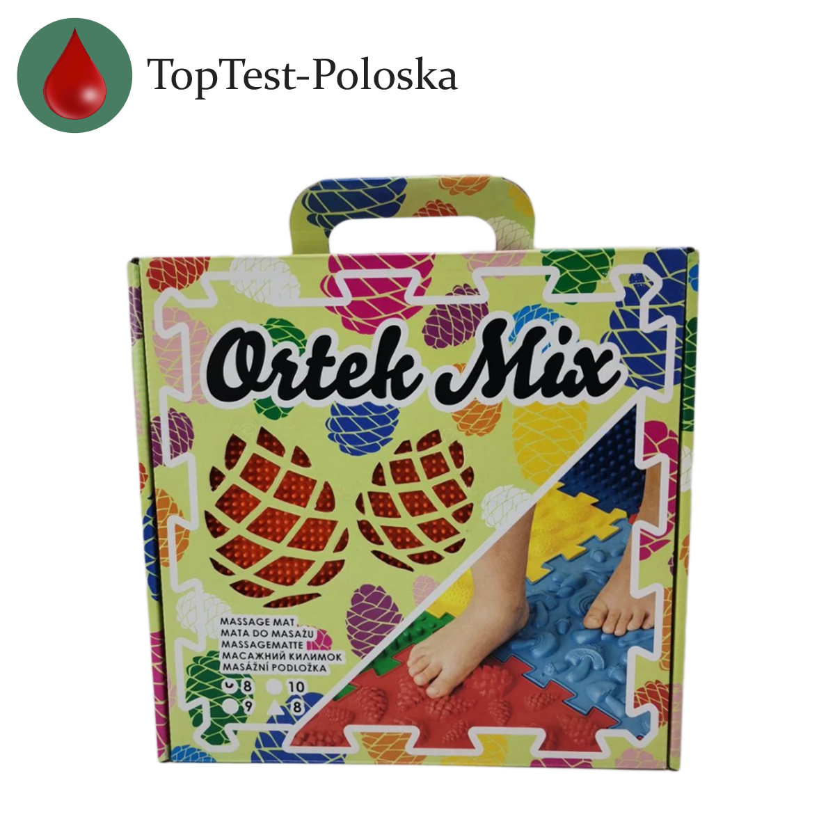 Масажний килимок Ortek Мікс 8 пазлів, фото 1