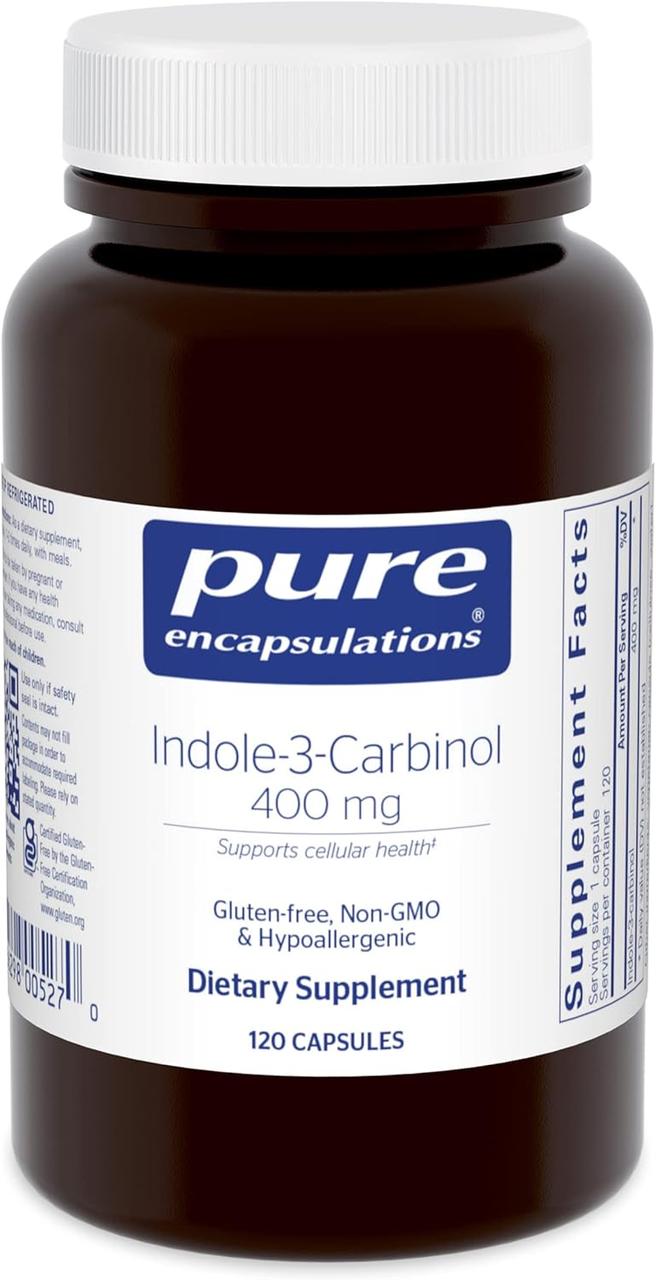 Pure Encapsulations Indole-3-Carbinol / Індол-3-карбінол 400 мг 120 капсул