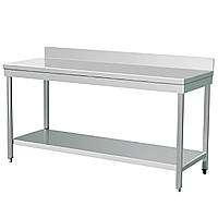 Стіл нерж. борт, полиця 1600*700*850, Арт.66184