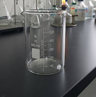 Стакан мірний Н-1-600 ТС (низький із носиком) зі шкалою V-600 мл ГОСТ 25336-82 з термічно стійкого скла