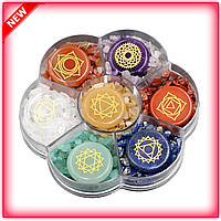 DD Rest Набір каменів 7 чакр 150g натуральні кристали для медитацій енергії та балансу Dobro-A