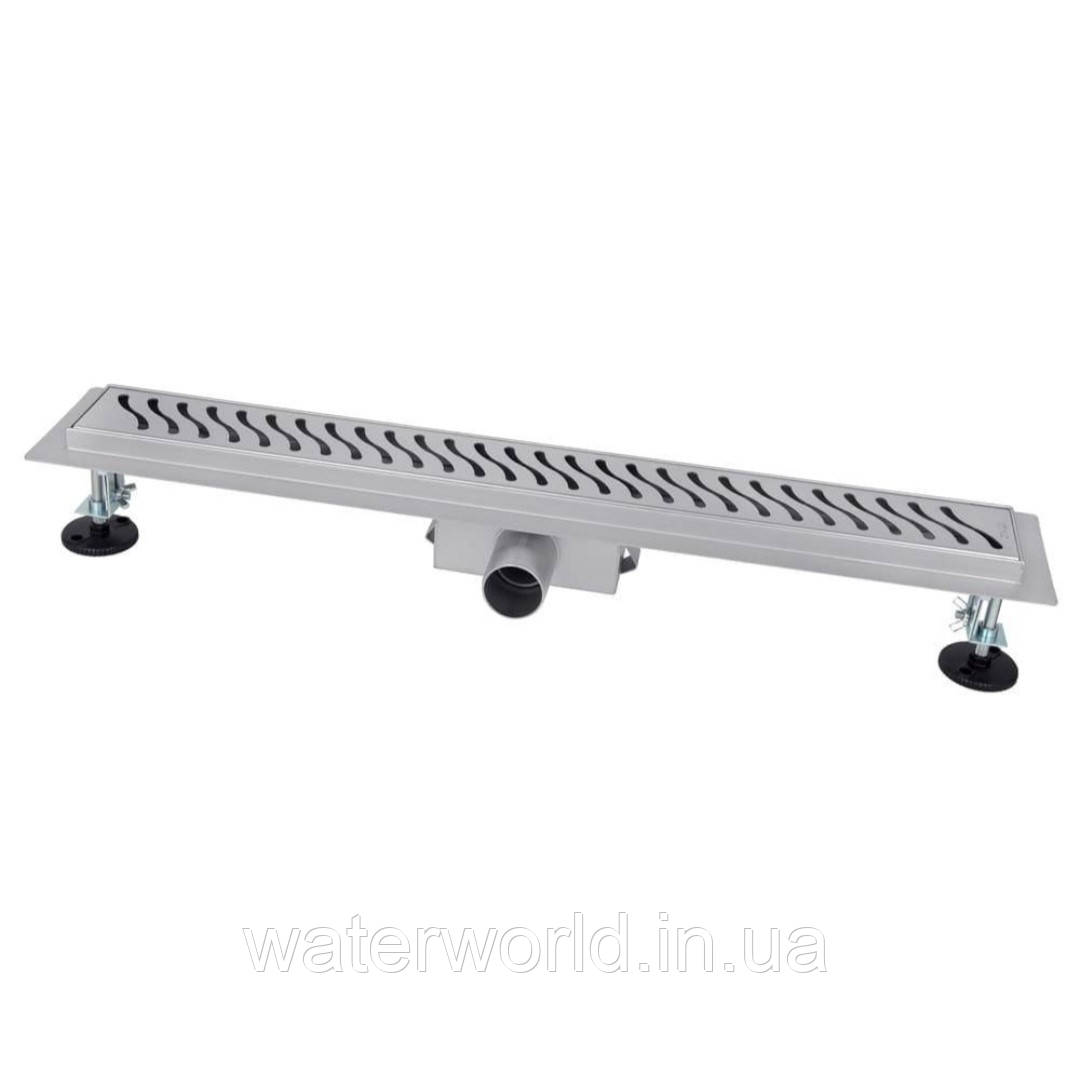 Лінійний трап для душової з неіржавкої сталі SUS304 ITAL02-FT09/800 мм із комбінованим закривом
